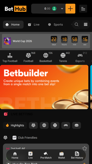 BetHub Casino sport mobile