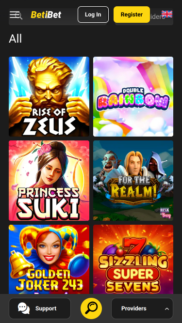 BETiBET Casino Mobile Games