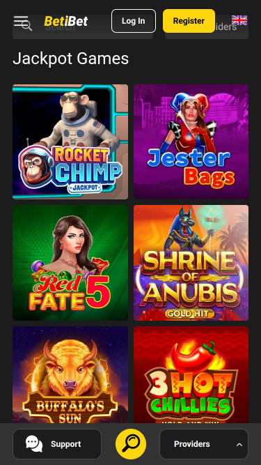 BETiBET Casino Mobile Jackpot