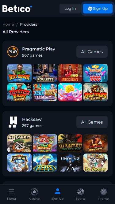 Betico Casino Mobile Game Developers