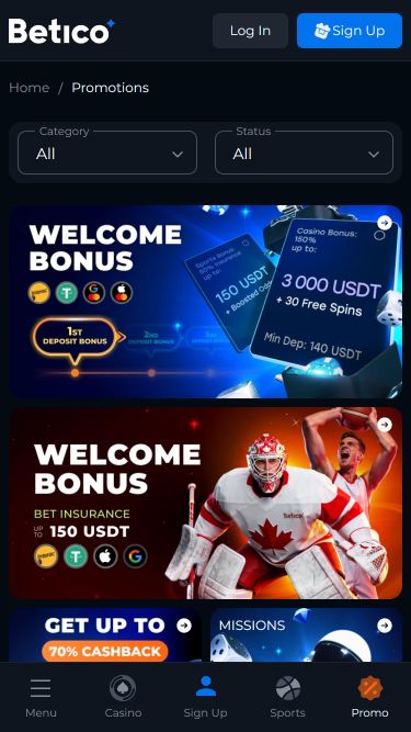 Betico Casino Mobile Promotions
