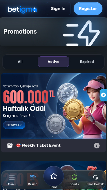 Betigma Casino Mobile Promotions