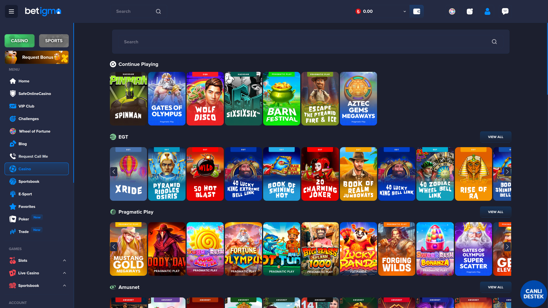 Betigma Giochi Desktop