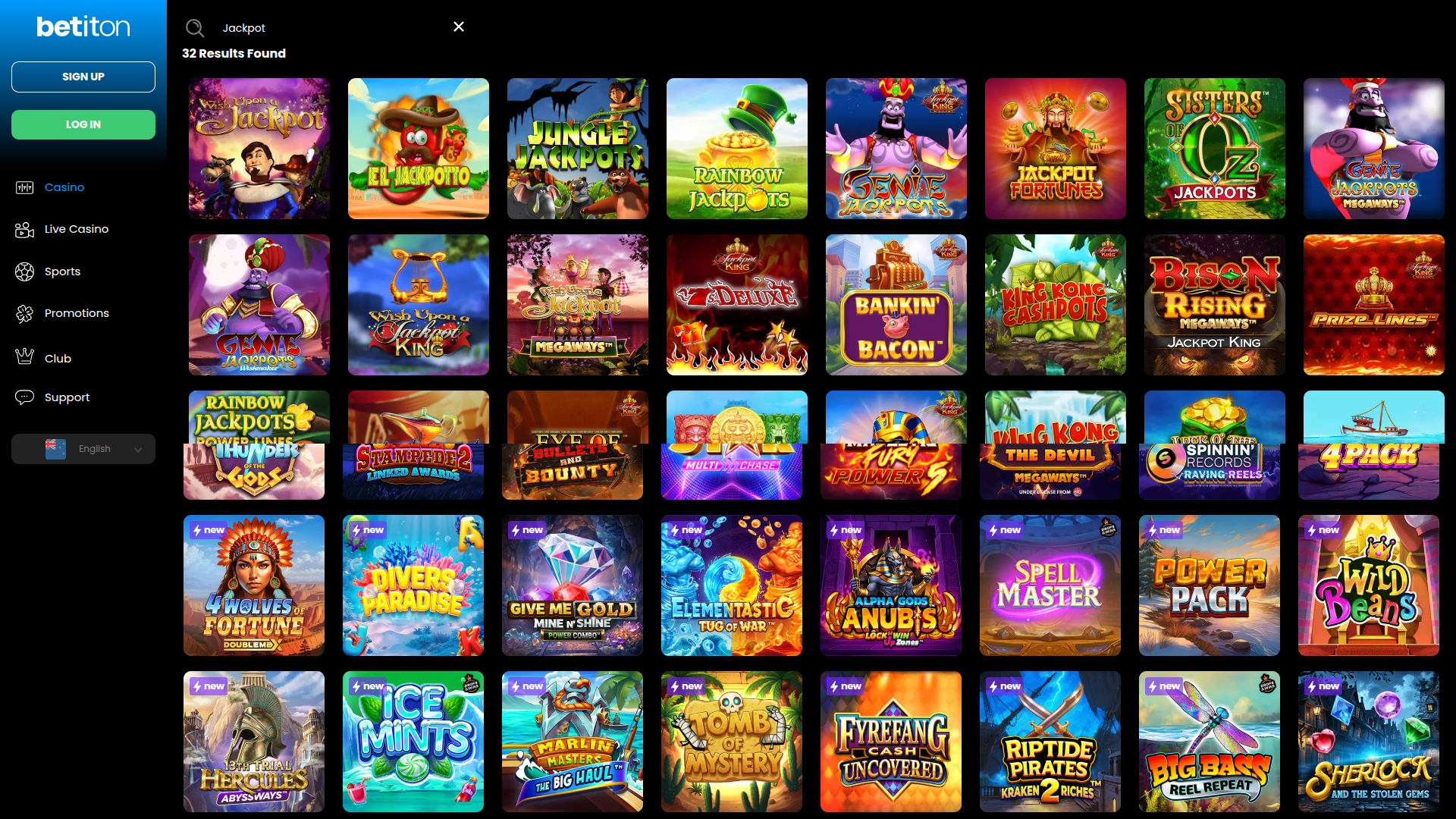 Jackpot sur ordinateur de Betiton Casino