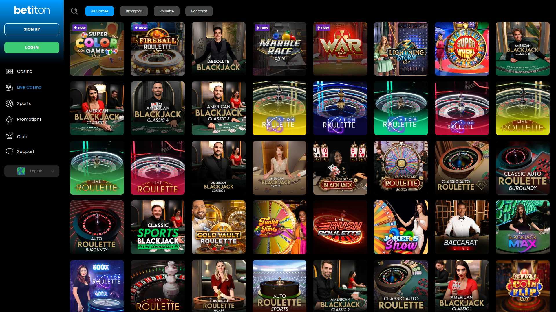 Croupier en direct sur ordinateur de Betiton Casino