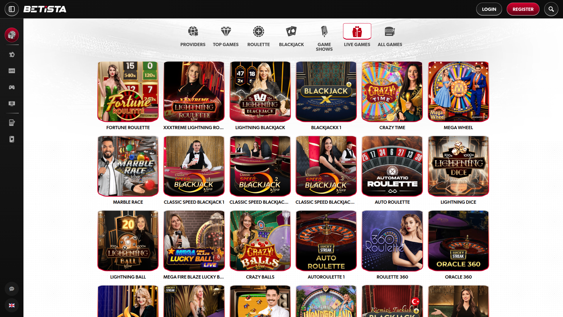 Crupier en vivo de escritorio de Betista Casino