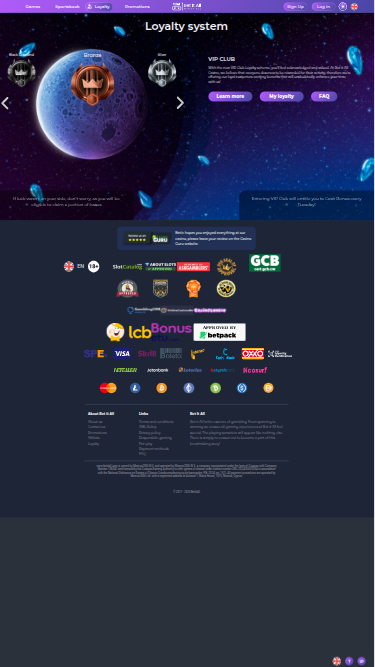 Programme VIP mobile de Bet It All Casino