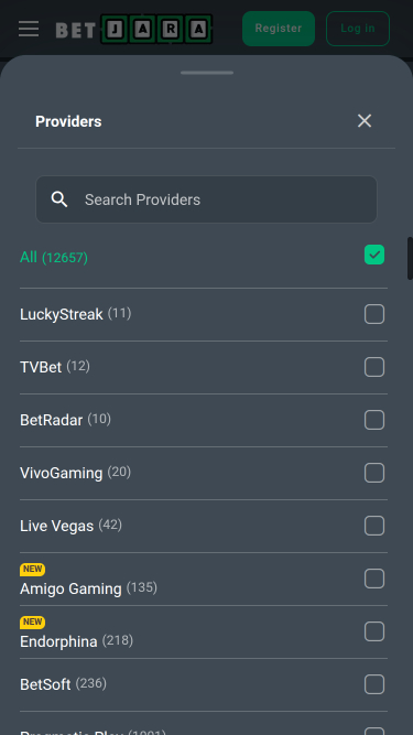 Desarrolladores de juegos móviles de BetJara Casino