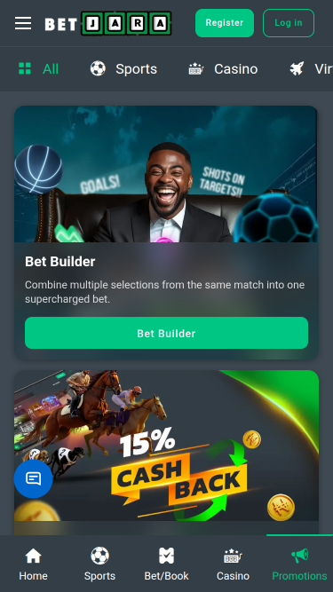 Promociones móviles del casino BetJara