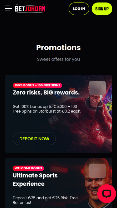 Promotions du casino BetJordan