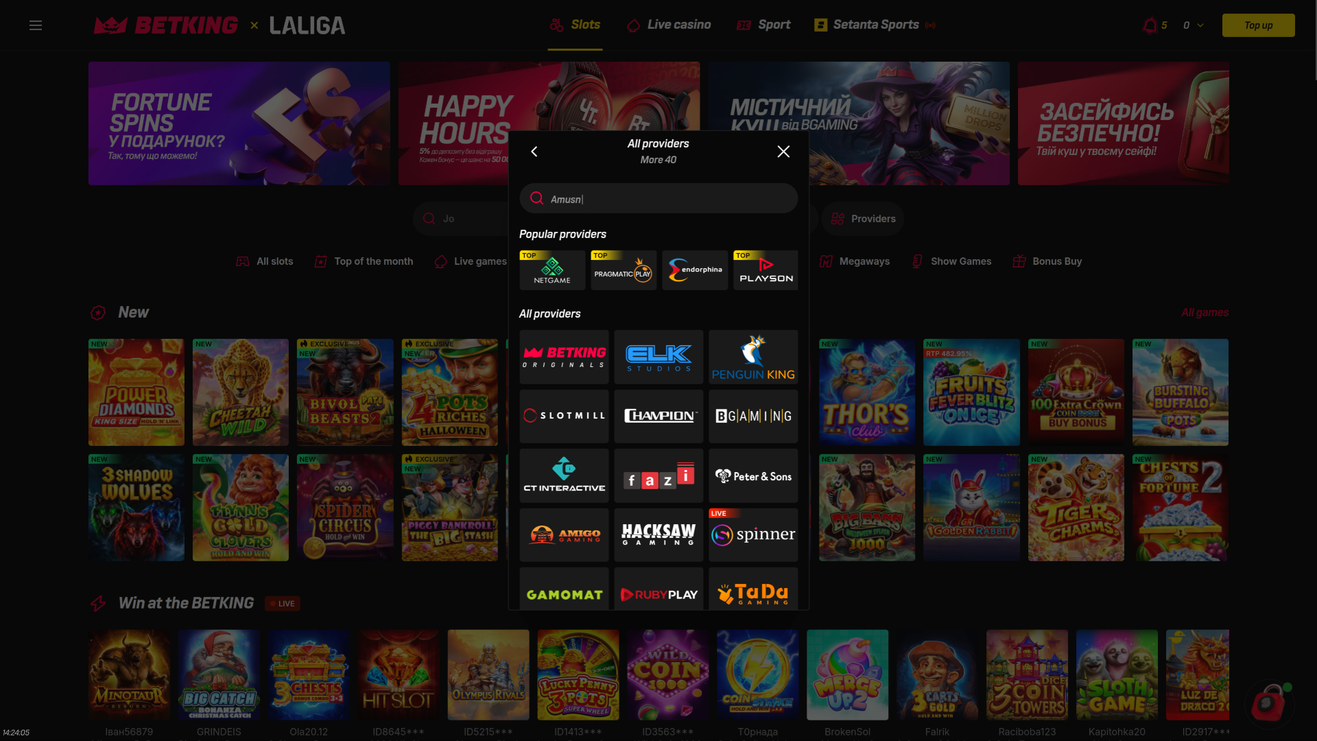 BetKingカジノのデスクトップゲーム開発者