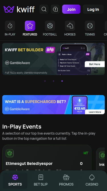 BetKwiff Casino Mobile Sports