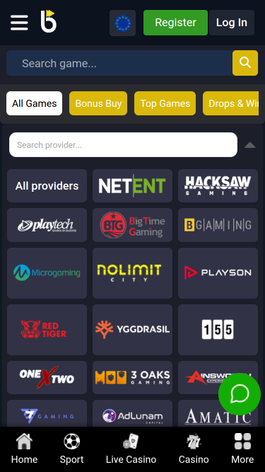 Desarrolladores de juegos móviles de BetLive Casino