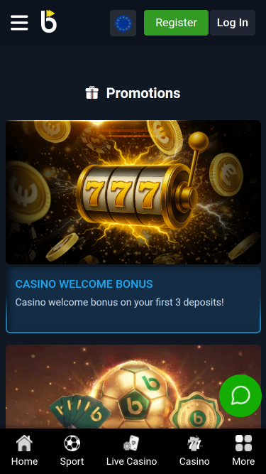 Promociones móviles de BetLive Casino