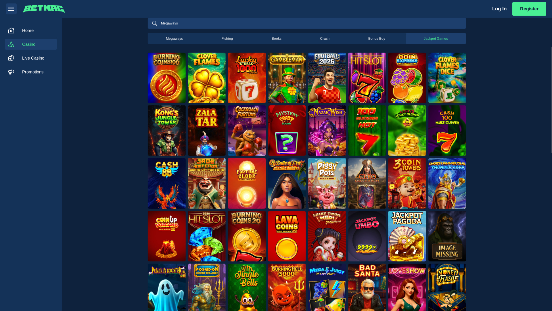 Betmac Casino Desktop Jackpot