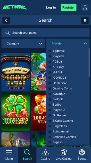 Sviluppatori di giochi per dispositivi mobili del casinò Betmac