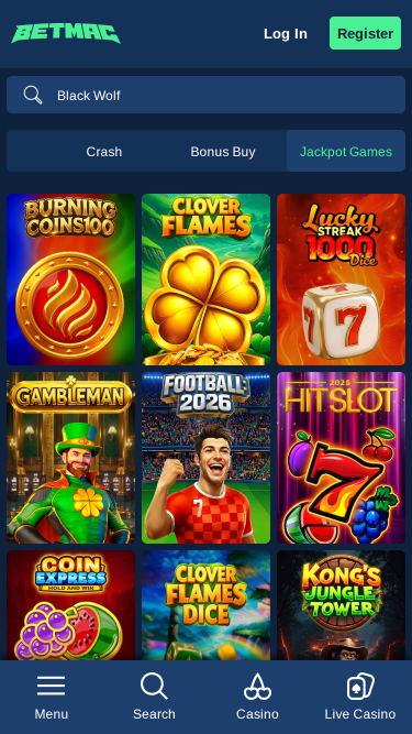Betmac Casino Mobile Jackpot