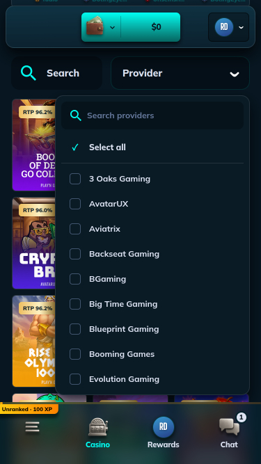 Sviluppatori di giochi per dispositivi mobili di BetMode Casino