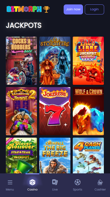Betmorph Mobile Jackpot