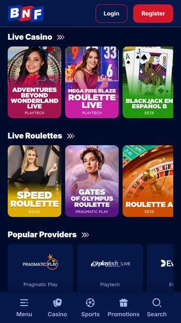 Croupier en direct sur mobile BetNFlix