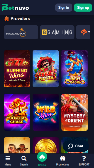 BetNuvo Casino Mobile Jackpot