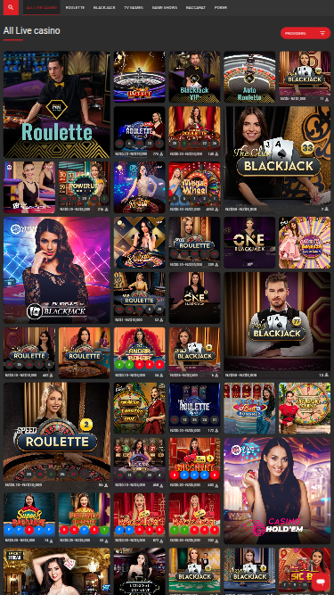 Live dealer mobile di Betonic
