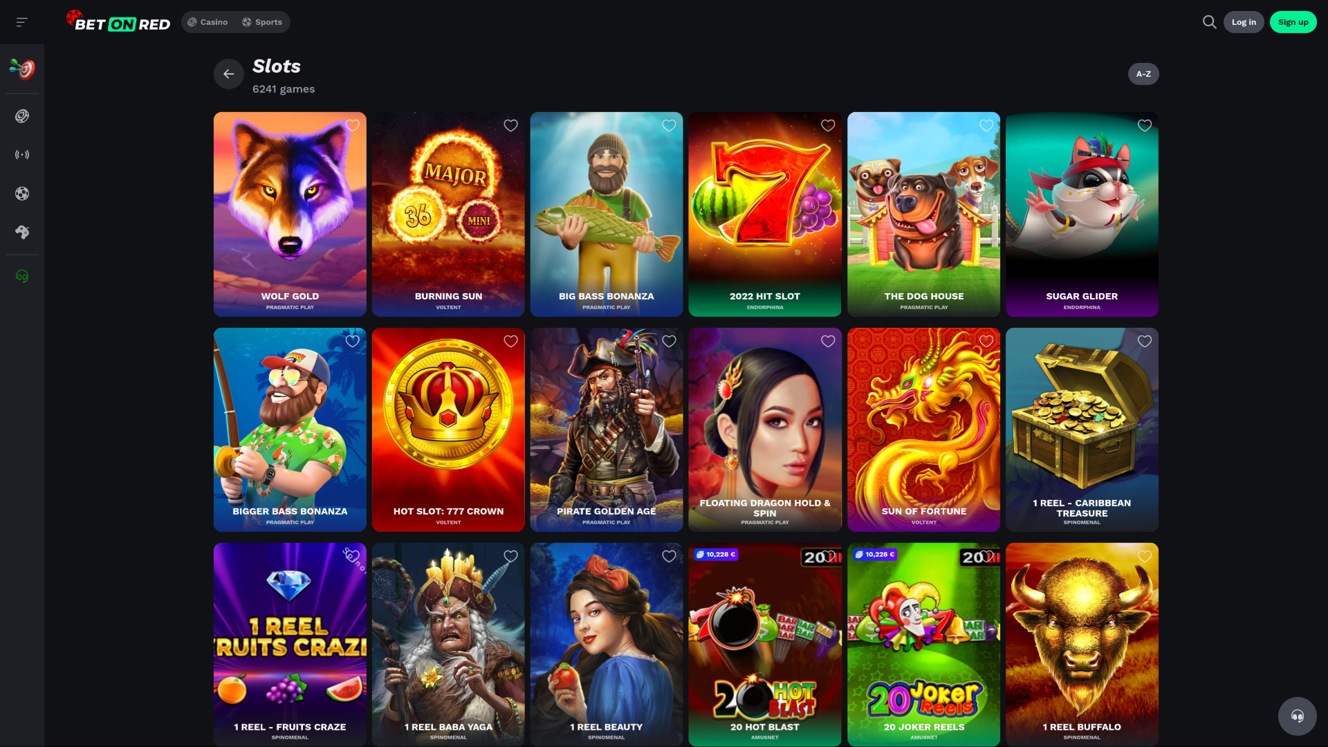 BetOnRed Casino Desktop-Spiele