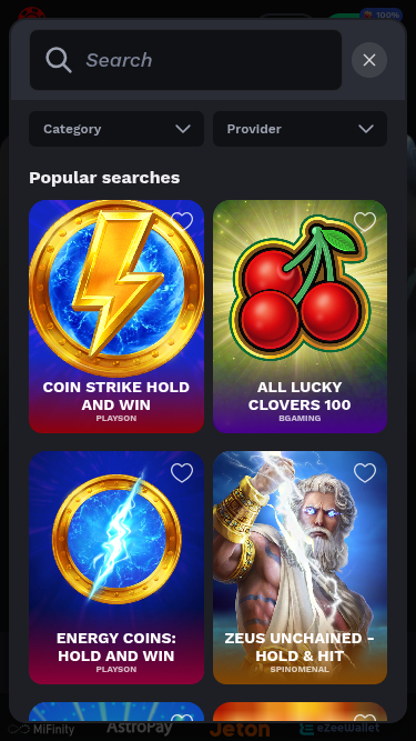 Juegos móviles de BetOnRed Casino