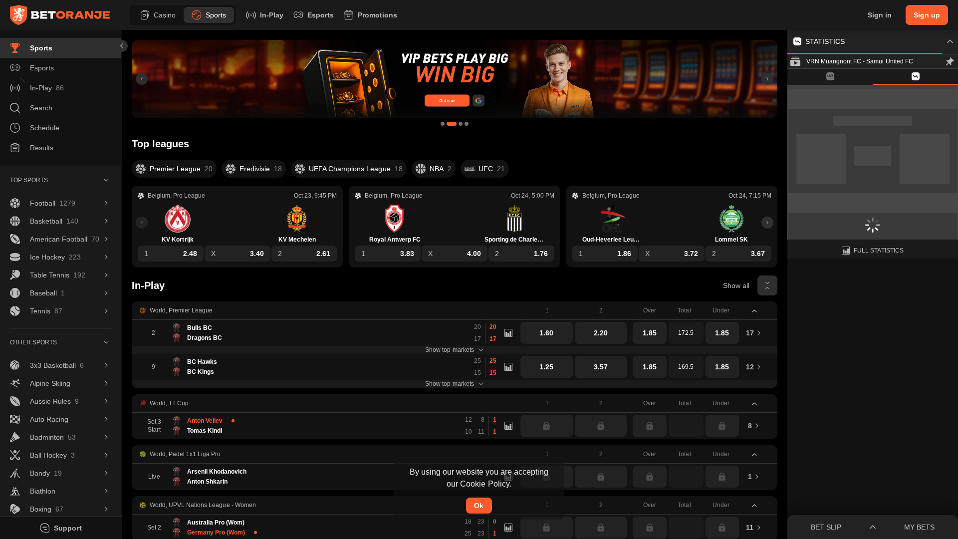 Desktop-Sport von Betoranje Casino