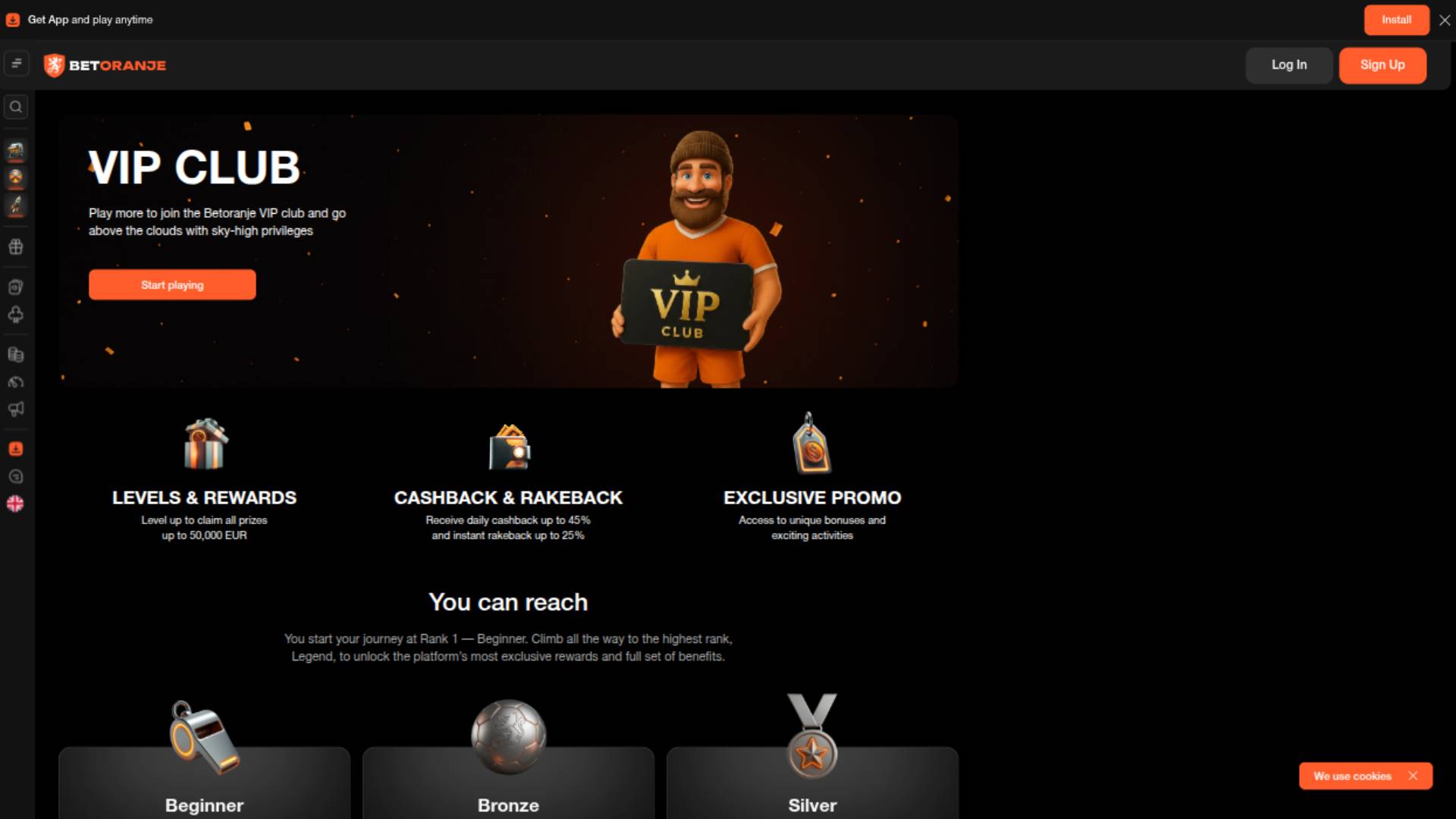 Betoranje Casino Desktop VIP-Programm