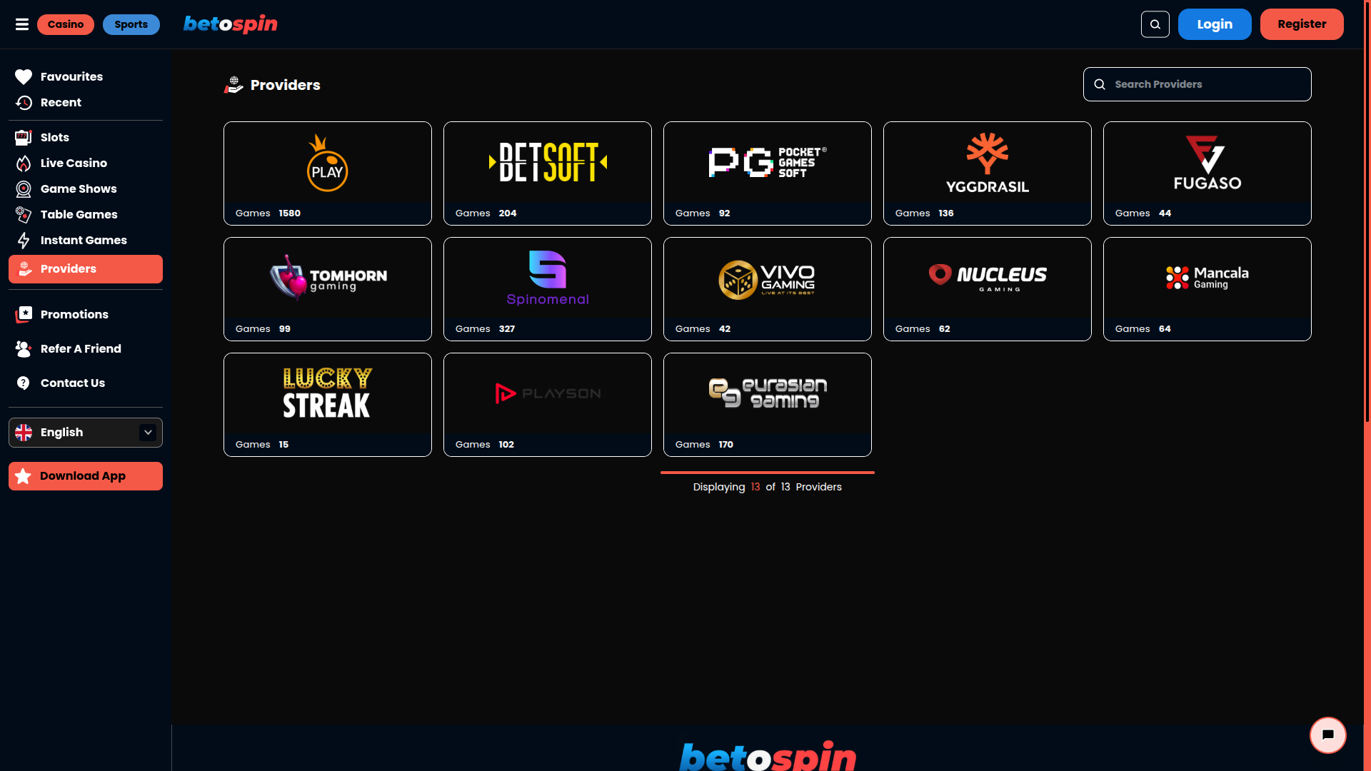 Разработчики настольных игр для казино BetOspin