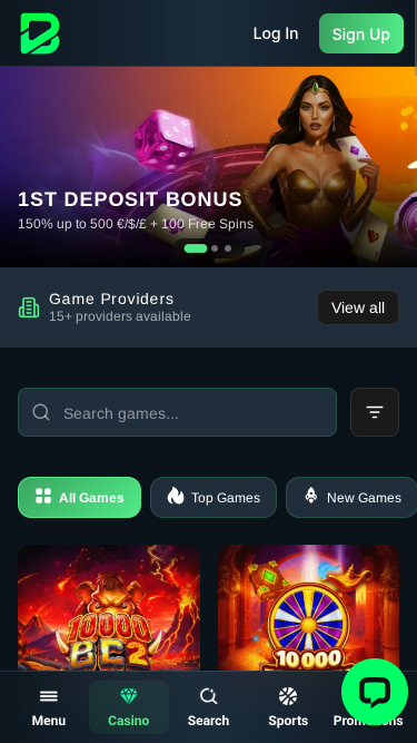Giochi per dispositivi mobili del casinò Betportal