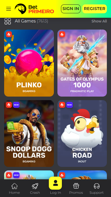 Jeux mobiles de BetPRIMEIRO Casino