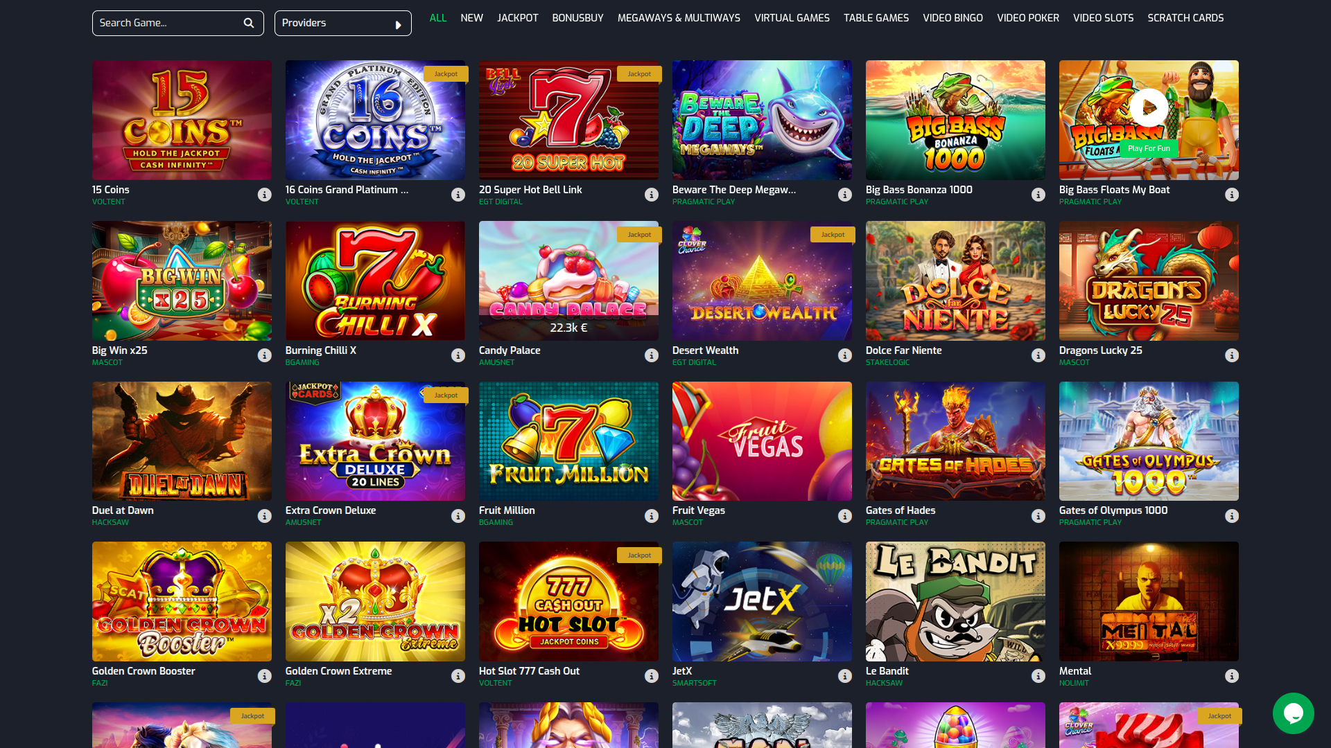 Jeux sur ordinateur de Betroom24 Casino