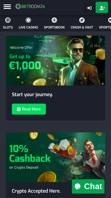 Promotions mobiles de Betroom24 Casino