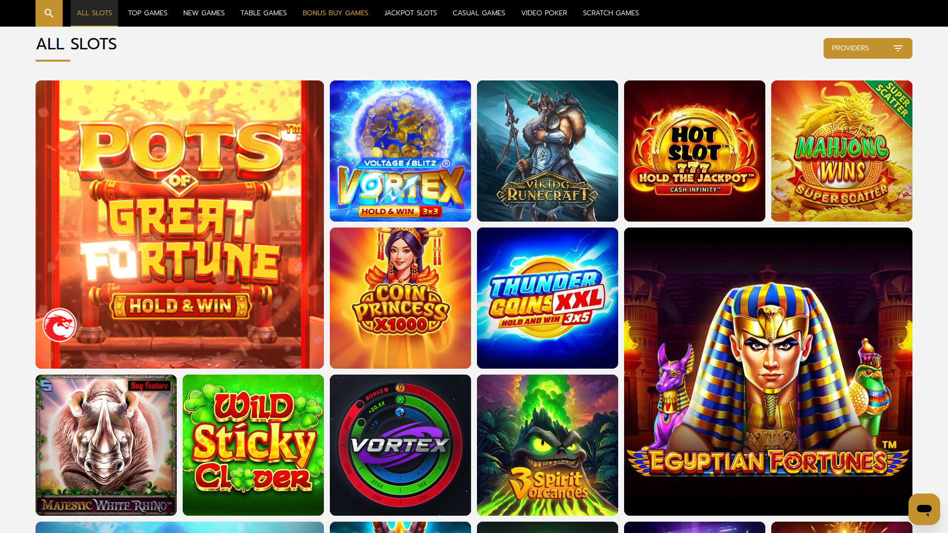 Juegos de escritorio de Betrophy Casino