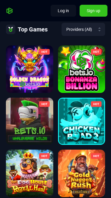 Jeux mobiles de Bets.io Casino