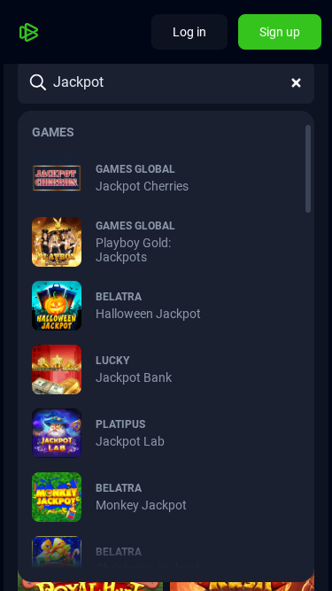 Jackpot mobile de Bets.io Casino
