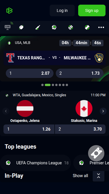 Sports mobiles de Bets.io Casino