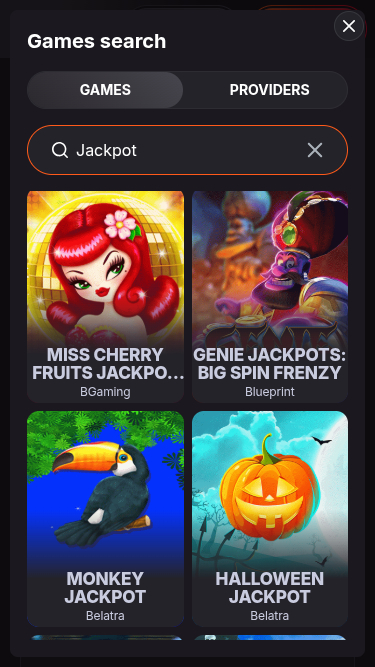 Betsomnia mobiler Jackpot