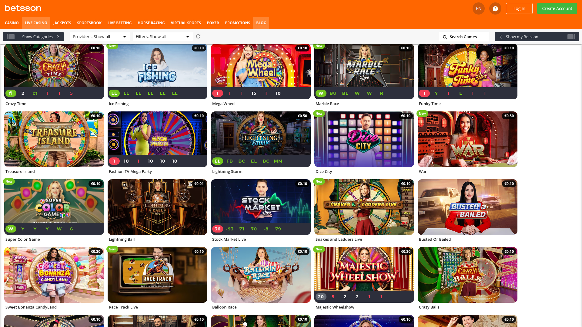 Croupier en direct sur ordinateur de Betsson Casino