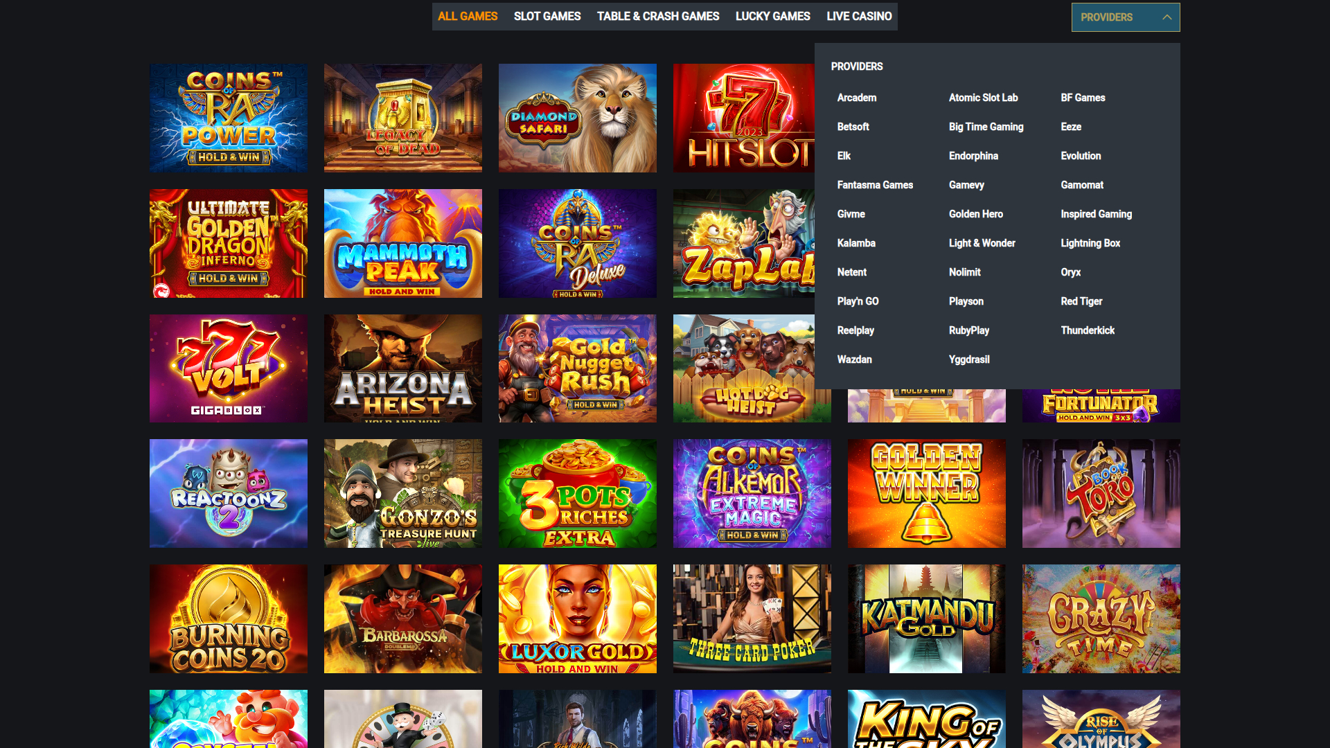 Développeurs de jeux sur ordinateur de Betstro Casino