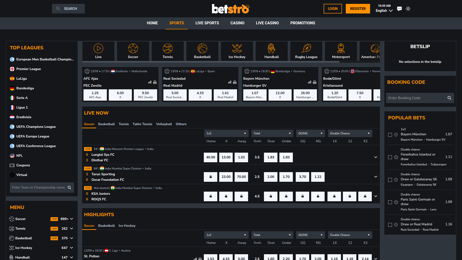 Sports sur ordinateur de Betstro Casino