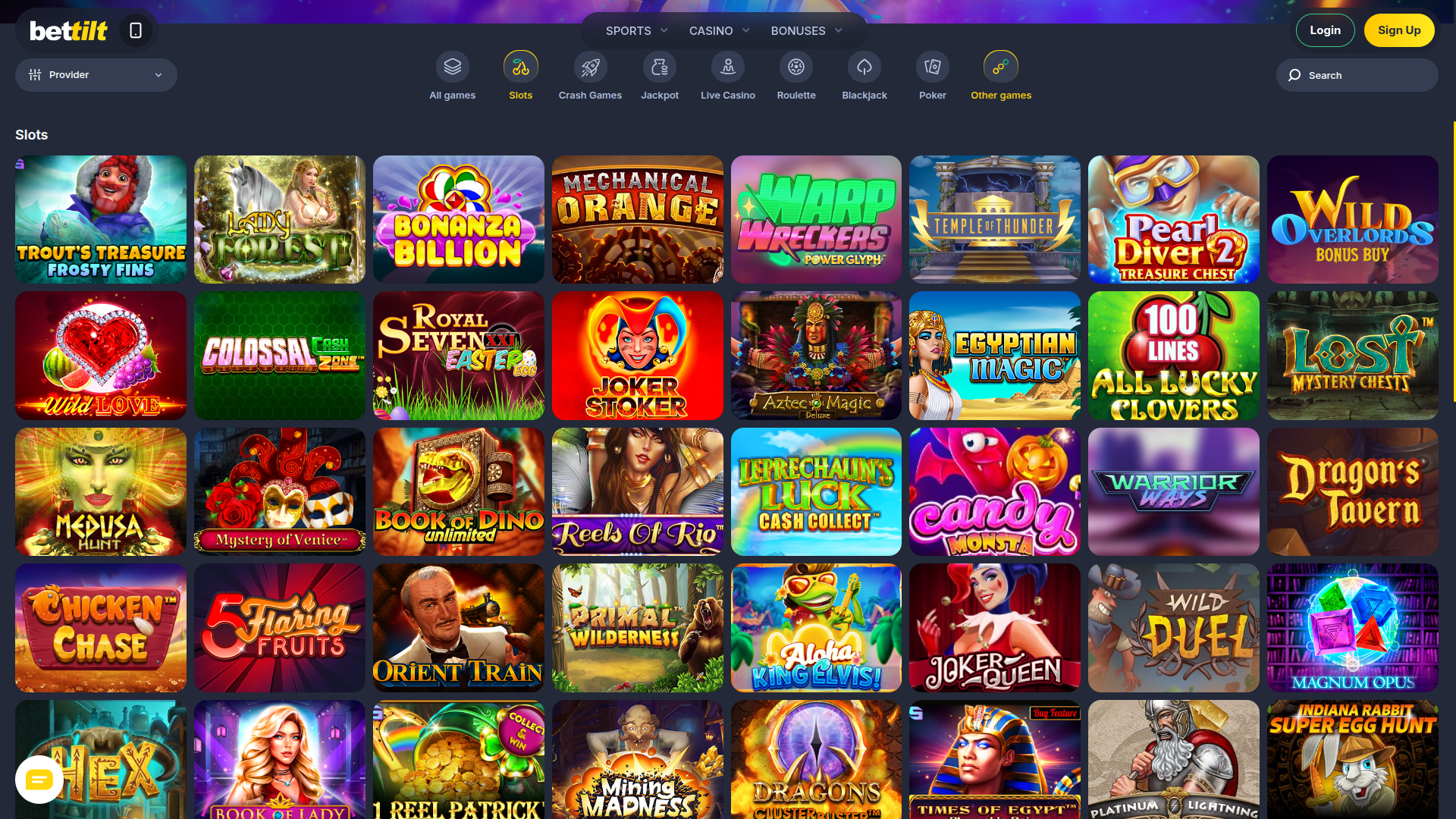 Jogos para desktop do Bettilt Casino