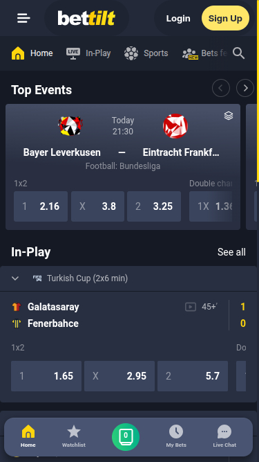 Esportes móveis do Bettilt Casino