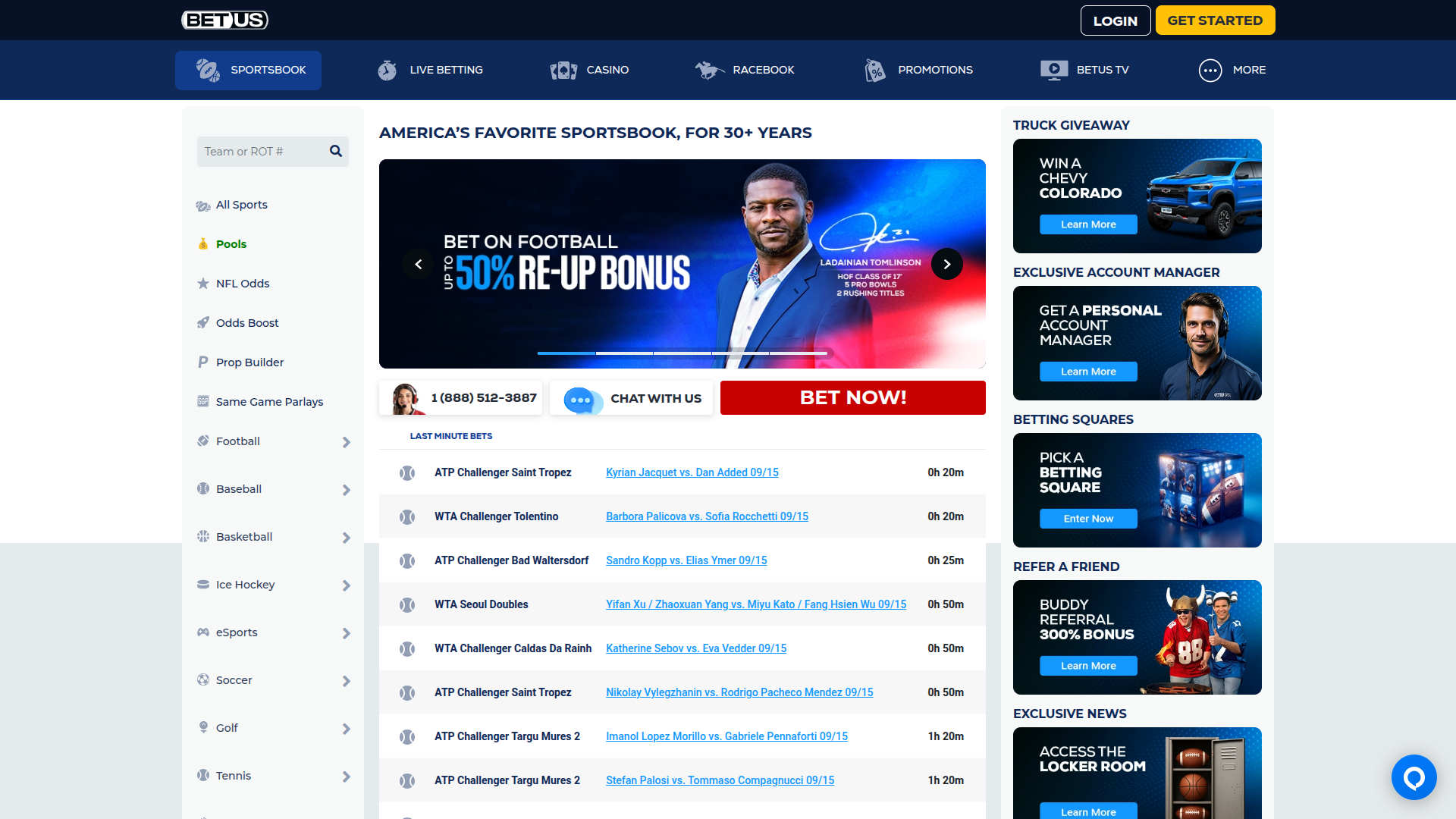 BetUS Casino Desktop Sports