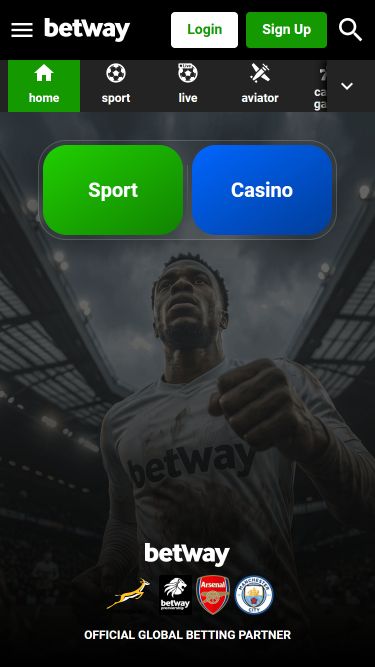 Betway Casino Mobile Homepage