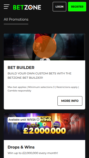 Promozioni mobile di Betzone Casino
