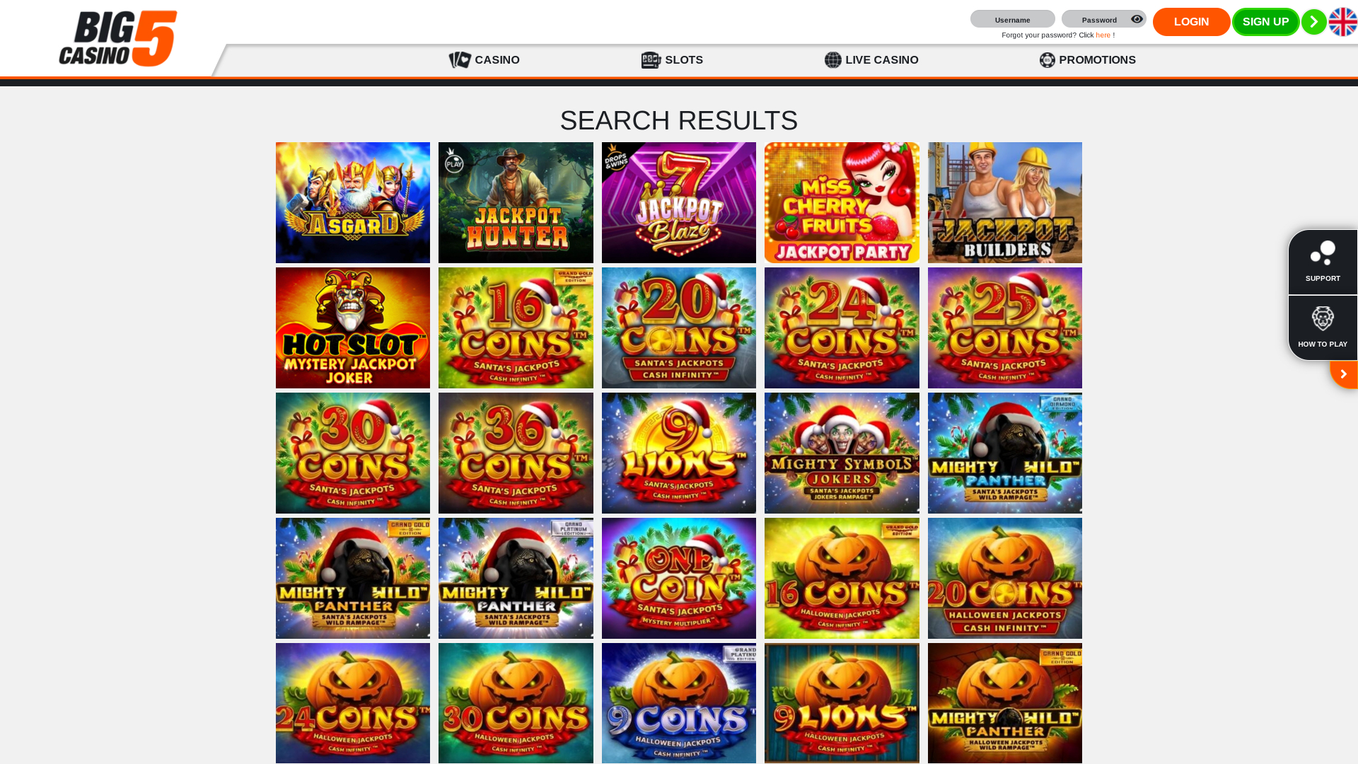 جائزة Big5Casino Desktop Jackpot