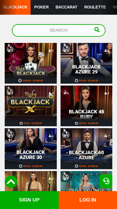 Croupier en direct mobile de Big5Casino